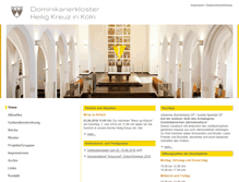 Tablet Screenshot of dominikanerkloster-koeln.de